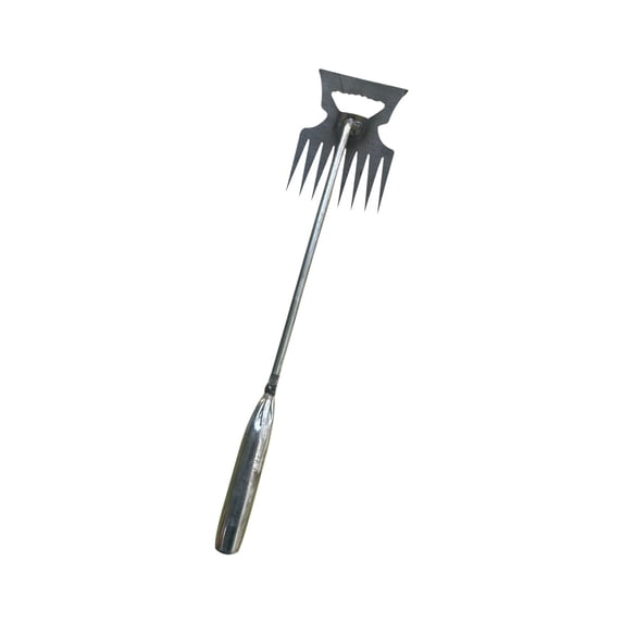 Utoimkio Weeding Artifact Uprooting Weeding Tool,Weed Puller Hand Weeder Tool for Garden with Long Handle,8 Teeths Dual Purpose Manual Multifunctional Weeder Tool for Yard Farm Weed Removal
