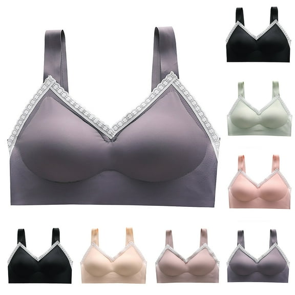 Utoimkio Wireless Bras for Women Full Coverage Comfort Breathable Push Up Bras for Women No Underwire Everyday Bras