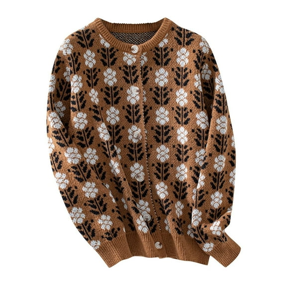 Utoimkio Women's Button Down Cardigan Sweater Long Sleeve Ribbed Knit Casual Slim Fitted Sweater Jackets for Women