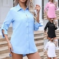 thumbnail image 1 of Utoimkio Women's Button Down Shirts Classic Fit Dress Shirt Work Business Casual Long Sleeve Blouse Tops for Women, 1 of 9