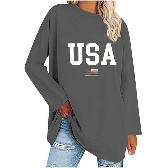 Utoimkio Women's Casual Fall Tops 2025 Crewneck Long Sleeve Shirts Dropped Shoulder Loose Fit Basic T Shirts Fall Tee Clothes