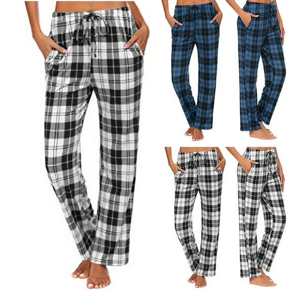 Utoimkio Women's Comfortable Pajama Pants Summer Casual Loose Drawstring High Waisted Yoga Pants for Women with Pockets