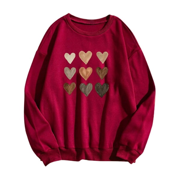 Utoimkio Women's Crewneck Long Sleeve Shirts Fall Pullover Sweatshirts for Women Plus Size Loose Fit Tunic Casual Tops Fall Outfits