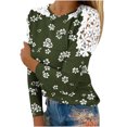 thumbnail image 1 of Utoimkio Women's Long Sleeve Tops 2025 Floral Print Shirt Crewneck Tops Loose Fit Casual Blouses for Women, 1 of 5