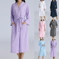 thumbnail image 1 of Utoimkio Women's Soft Bath Robe Winter Cozy Warm Bathrobe Long Spa Robe for Women with Belt, 1 of 5