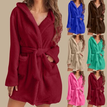 190GSM Ultra Soft Plush Fleece Bath Robe Dusty Rose XL main image 0