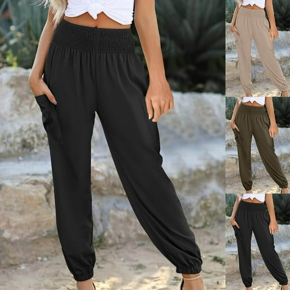 Utoimkio Women's Straight Leg Lounge Pants High Waisted Casual Loose Sweat Pants for Women with Pockets