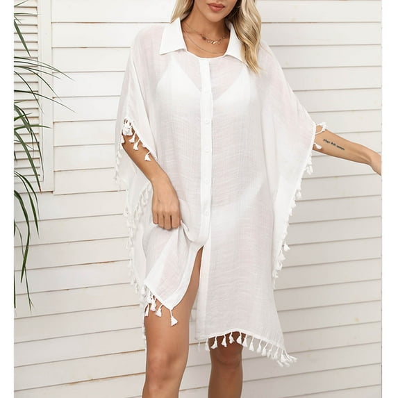 Utoimkio Women's Swimsuit Cover Ups Summer Casual Beach Cover Bathing Suit Coverups Swimwear Swimsuit Coverups Bikini Dress