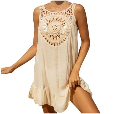 Utoimkio Clearance Women's Swimsuit Cover Ups Summer Casual Beach Cover Bathing Suit Coverups Swimwear Swimsuit Coverups Bikini Dress