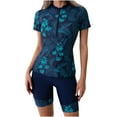 thumbnail image 1 of Utoimkio Women's Two Piece Rash Guard Short Sleeve Swimsuits Floral Print Bathing Suits for Women with Boyshorts Sun Protection Summer Swim Shirts Beach Swimwear, 1 of 8