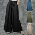 thumbnail image 1 of Utoimkio Women's Wide Leg Harem Pants High Waisted Drawstring Lounge Pants Casual Loose Work Pants for Women, 1 of 9