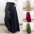 thumbnail image 1 of Utoimkio Women's Wide Leg Harem Pants High Waisted Lounge Pants Casual Loose Work Pants for Women, 1 of 9