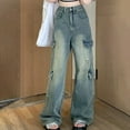 thumbnail image 1 of Utoimkio Women's Wide Leg Jeans High Waisted Casual Loose Denim Pants for Women with Pockets, 1 of 6
