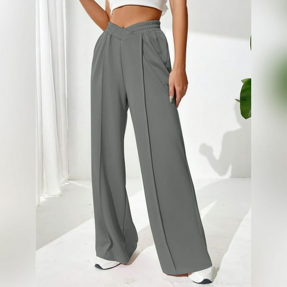 Utoimkio Women's Wide Leg Lounge Pants High Waisted Casual Loose Trousers Pants for Women