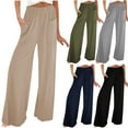 thumbnail image 1 of Utoimkio Women's Wide Leg Pants Summer Casual Loose High Waisted Lounge Pants for Women with Pockets, 1 of 7