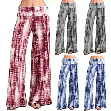 Utoimkio Clearance Women's Wide Leg Yoga Pants Summer Casual Loose High Waisted Bell Bottom Workout Pants for Women