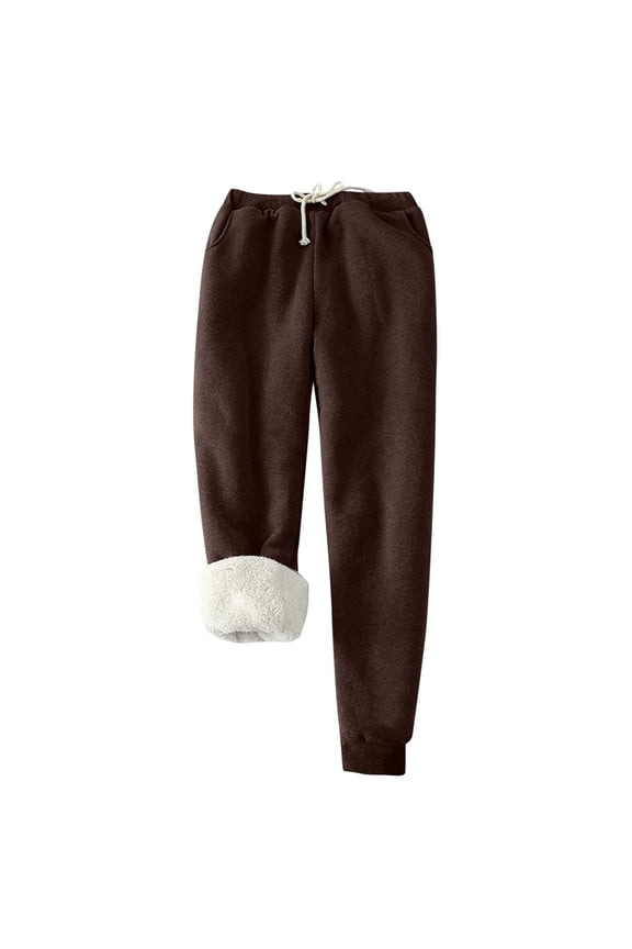 Women's Winter Warm Athletic Sweatpants Jogger Pants Fleece Lined Leggings Thermal Warm Drawstring Sweat Pants for Women with Pockets