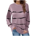 thumbnail image 1 of Utoimkio Womens Tops Long Sleeve Shirts Casual Loose Fit Crewneck T-shirts Basic Tee Blouses 2025, 1 of 6