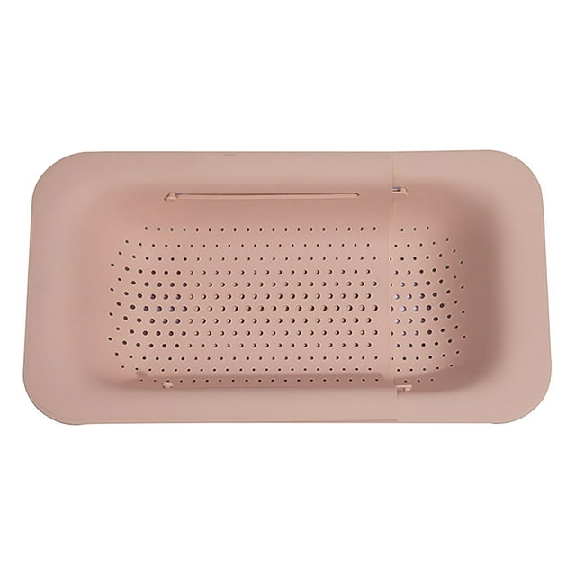 Utoimkio Collapsible Colander Over the Sink Drain Strainer Basket,Expandable Fruits and Vegetables Wash Kitchen Sink Strainer,Multifunctional Retractable Plastic Kitchen Sink Strainer Basket