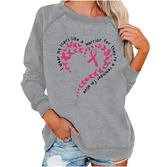 Utoimkio Crewneck Sweatshirts for Women Loose Fit Lightweight Long Sleeve Shirts Heart Print Pullover Tops for Women Fall Outfits