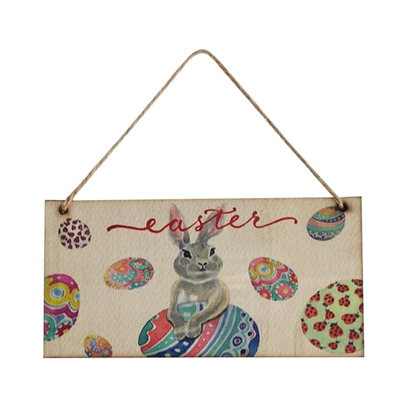 Utoimkio Easter Decorations Easter Decorations Creative Painted Wooden Rabbit Pendant Home Decorations Ornaments Easter Decor