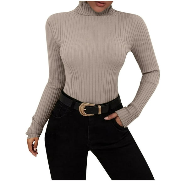 Utoimkio Fall Turtleneck Sweaters for Women Long Sleeve Cute Winter Pullover Sweaters for Women
