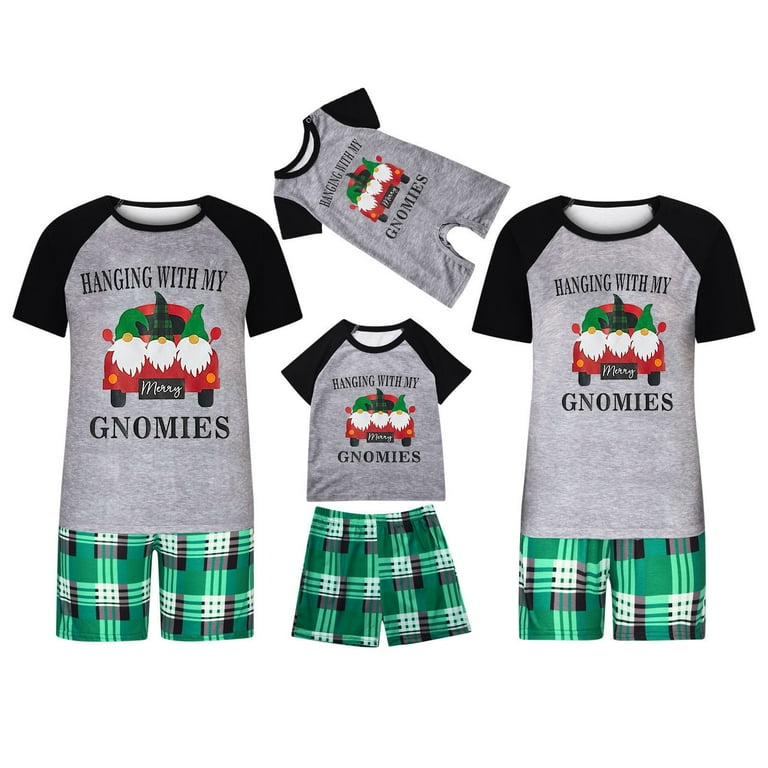 Utoimkio Family Christmas Pajamas Matching Sets, Red Plaid Shorts