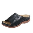 thumbnail image 1 of Utoimkio Flat Sandals for Women Under $10 Summer Ladies Embroidered Sandals Casual Footwear Casual Roman Slippers, 1 of 9