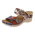 thumbnail image 1 of Utoimkio Flat Sandals for Women Under $10 Summer Vintage Casual Flowers High-heeled Flated Ladies Wedge Slippers, 1 of 9