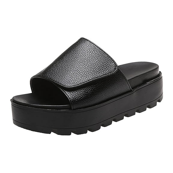 Utoimkio Flat Sandals for Women Under $10 Thick Bottom Sandals and Slippers Women's Platform Sandals Slippers