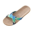thumbnail image 1 of Utoimkio Flat Sandals for Women Under $10 Women's Casual Slip On Slides Indoor Home Slippers Beach Shoes, 1 of 6