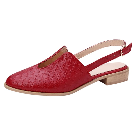 Utoimkio Flat Sandals for Women Summer Women's Pointed Flat Shoes Weave Casual Shoes Solid Comfortable Sandals Shoes