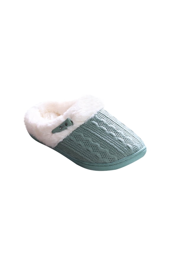 Flip Flops for Women Wide Width Ladies Memory Foam Slippers Non-slip Rubber Bottom Ladies Home Slippers Warm Plush Lining Bedroom Comfortable Home Shoes
