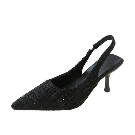 Utoimkio Flip Flops for Women Size 8 Women's One Line Buckle Sandals with Pointed Thin Heels and High Heels