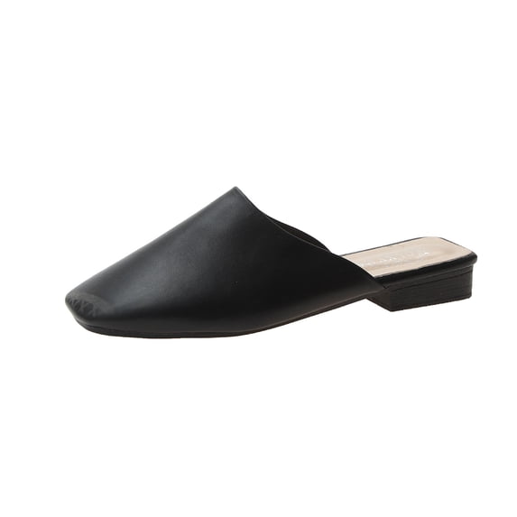 Utoimkio Flip Flops for Women Wide Width Baotou Vintage Women's Shoes Toe Thick Heel Women's Sandals