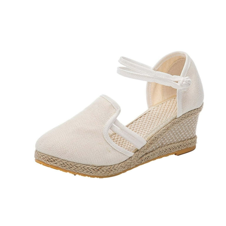 Utoimkio Flip Flops for Women Wide Width Womens Closed Toe Wedges