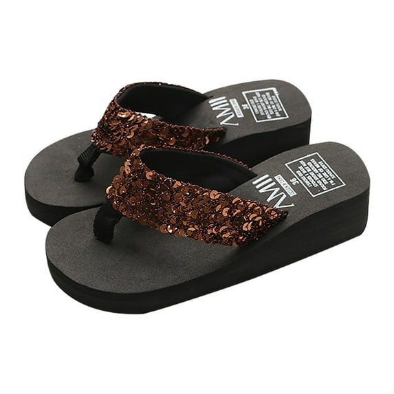 Utoimkio Thong Flip Flops Sandals for Women Summer Casual Platform Wedge Sandals for Women with Arch Support Summer Casual Walking Shoes
