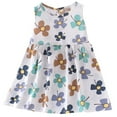 thumbnail image 1 of Utoimkio Girls Dress Kid Floral Ruffle Sleeve Sundress Summer Toddler Girl Clothes Sleeveless Dresses for Girls, 1 of 8