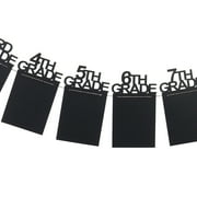 Utoimkio Grade Graduation Photo Banner, Middle School, High School College Graduation Banner Party Decorations (Black/Brown)