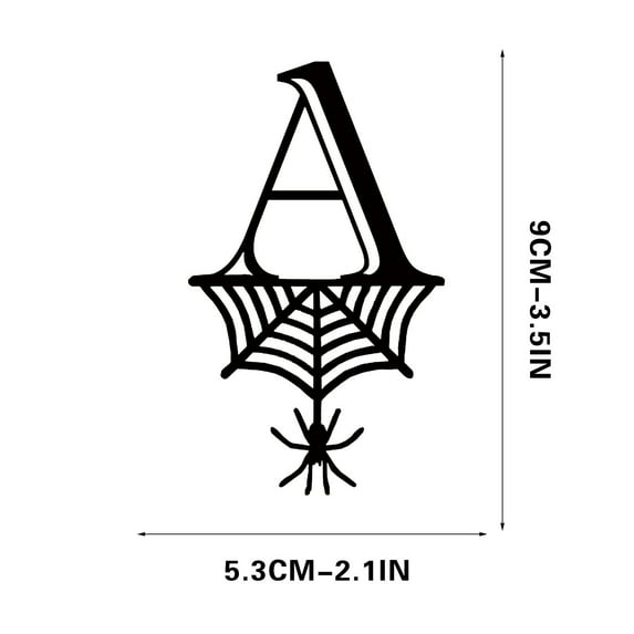 Utoimkio Halloween Decorations tag Ornament 26 Letters A-Z Alphabet DIY Arts and Crafts Kit Decorative Hanging Ornaments Cutouts Metal Tags for Halloween Party Supplies (Spider Style)