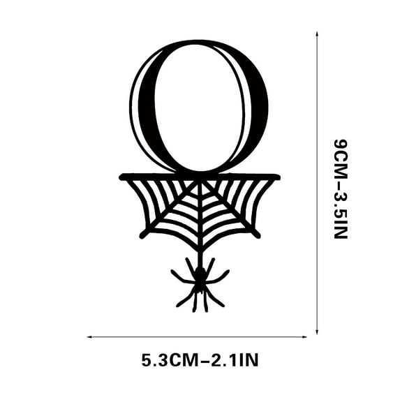 Utoimkio Halloween Decorations tag Ornament 26 Letters A-Z Alphabet DIY Arts and Crafts Kit Decorative Hanging Ornaments Cutouts Metal Tags for Halloween Party Supplies (Spider Style)