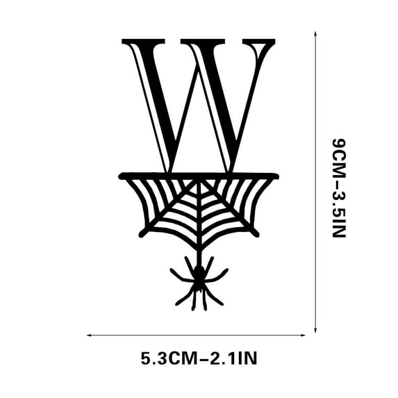 Utoimkio Halloween Decorations tag Ornament 26 Letters A-Z Alphabet DIY Arts and Crafts Kit Decorative Hanging Ornaments Cutouts Metal Tags for Halloween Party Supplies (Spider Style)