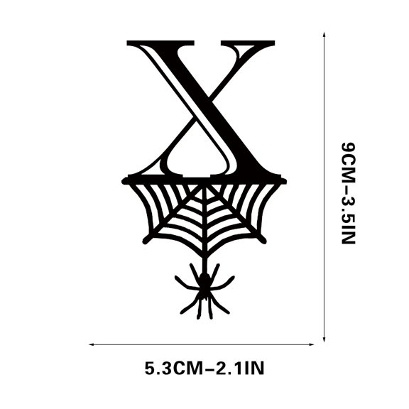 Utoimkio Halloween Decorations tag Ornament 26 Letters A-Z Alphabet DIY Arts and Crafts Kit Decorative Hanging Ornaments Cutouts Metal Tags for Halloween Party Supplies (Spider Style)