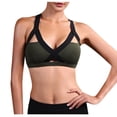 thumbnail image 1 of VerPetridure High Impact Sports Bras for Women Ladies'plain Color Front Cross Side Lace Sports Bras Full Coverage Bras Bra Vest Tops, 1 of 5
