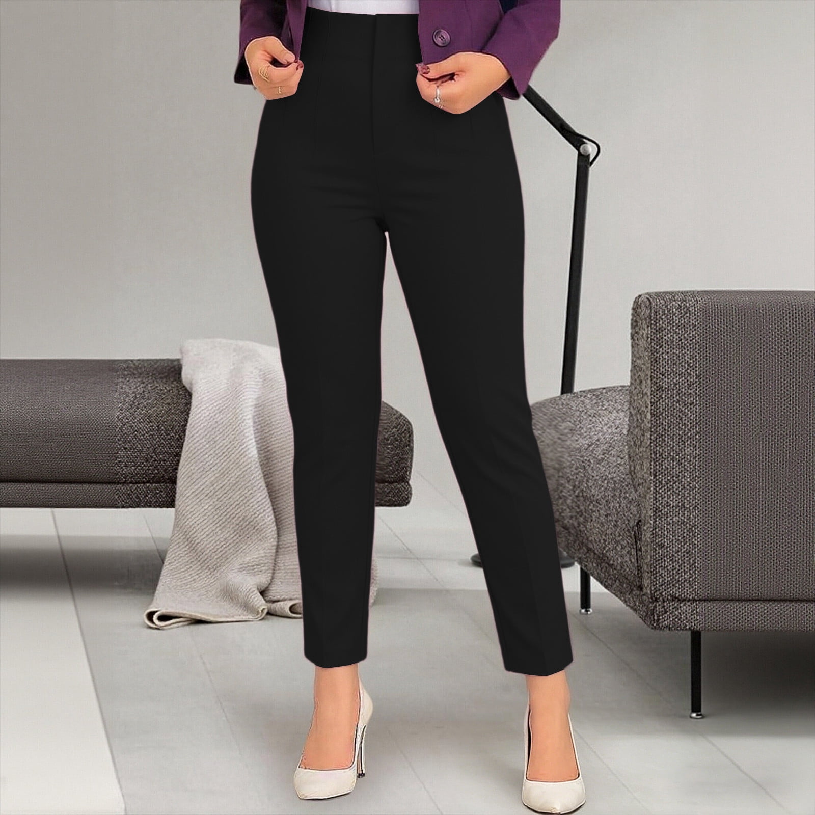 dress cigarette pants Lilysilk Female Comfort Fit Silk US Navy Cigarette Pants High Waist