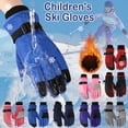 thumbnail image 1 of Utoimkio Kids Ski Gloves Waterproof Winter Snow Gloves Thicken Warm Windproof Warm Winter Gloves for Cold Weather,Thermal Snowboarding Gloves for Boys Girls, 1 of 5