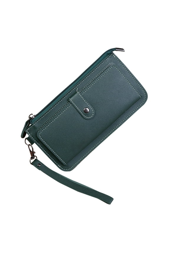 Utoimkio Leather Wallets for Women,Slim Wallet Blocking Checkbook Wallet with Zipper and Credit Card Slots