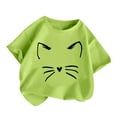 thumbnail image 1 of Utoimkio Little Boy Girls Summer Short Sleeve T Shirts Kids Basic Tees Cute Print Crewneck Tops 2-14 Years, 1 of 8