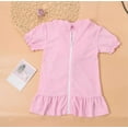 thumbnail image 1 of Utoimkio Little Girls Swim Cover Up Towel Terry Swimsuit Coverup Zip Up Beach Bathing Suit Robe Outdoor Pool Swimsuit Wraps for Girls 2-11 Years, 1 of 9