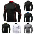 thumbnail image 1 of Utoimkio Men's Athletic Compression Shirts Dry Athletic Workout Running T Shirts Long Sleeve Top Sport Shirts, 1 of 3